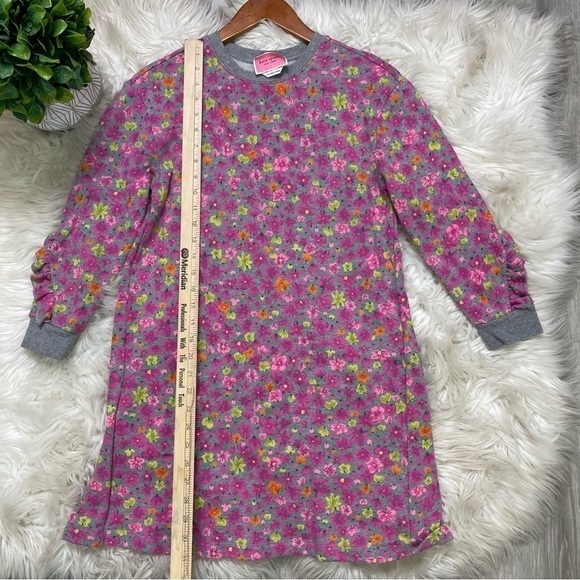 Kate Spade Women's Size Marker Floral Ruffle Sweatshirt Dress - Picture 6 of 8